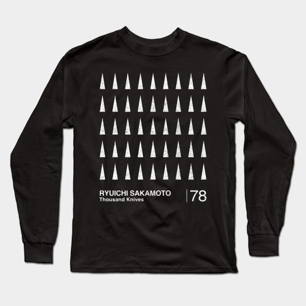 Thousand Knives / Minimalist Graphic Design Fan Artwork Long Sleeve T-Shirt by saudade